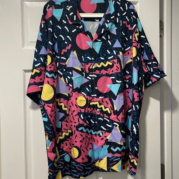 80s multicolor shape button up - Picture 1 of 2